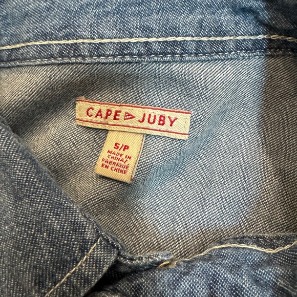 Cape Juby Blue denim Casual Button Down Shirt size small - Picture 4 of 4